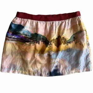 Roseanna silk watercolor mini skirt Euro 36